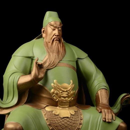 宇达青铜全铜摆件《忠勇千秋》彩绘 铜工艺品 关公 家居装饰摆件 商品图4