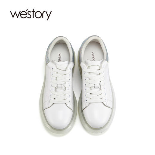 westory2021秋季新款小白鞋时尚休闲鞋厚底板鞋潮S21CM73731 商品图2