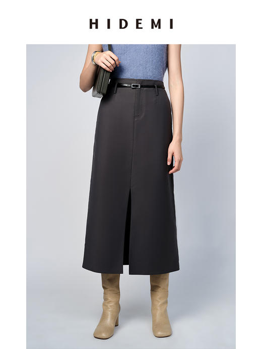 HIDEMI 迷雾灰蓝廓形短外套套装 短外套/前开衩半身裙 商品图8