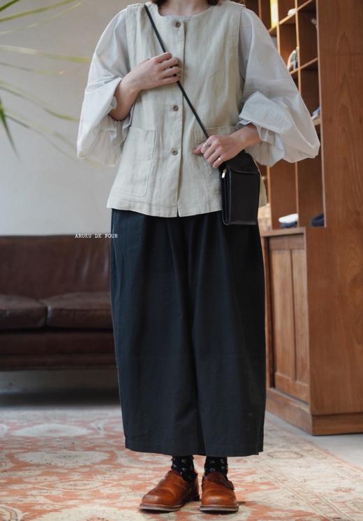 （4折）FRANCESCA白/麻色/黑阔腿裤 商品图8