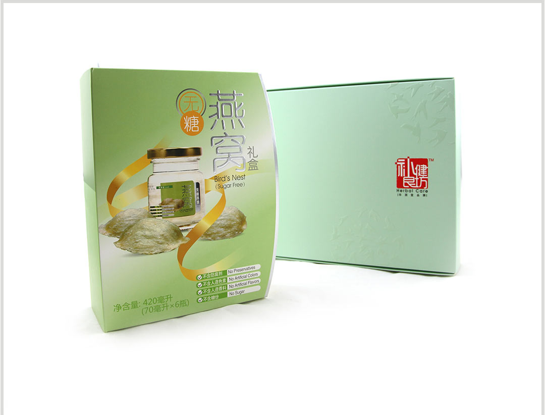 华润堂补健良坊冰糖&无糖燕窝礼盒 420g/盒(70g*6瓶)