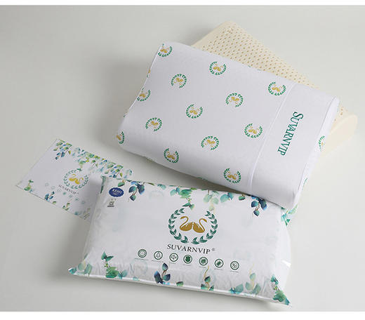 【乳胶枕】天然乳胶枕高低防螨护颈椎枕头纯棉枕套 商品图5
