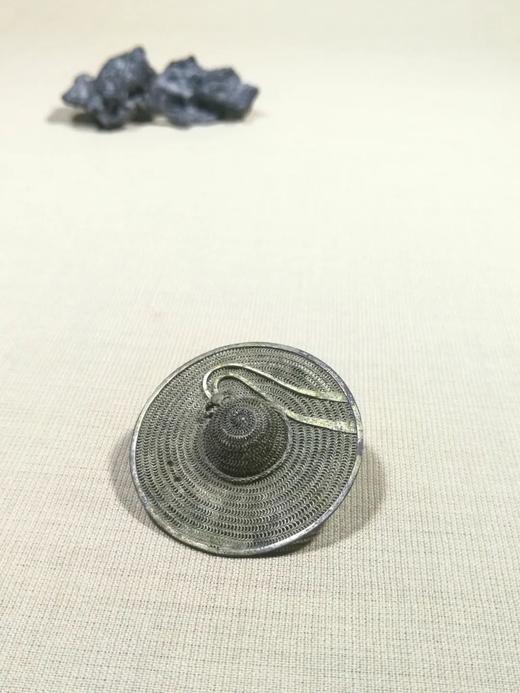 纯银丝编织宽沿帽型别针，顺丰包邮 商品图7