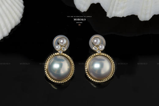 晨曦青云 | 马贝耳钉 商品图3