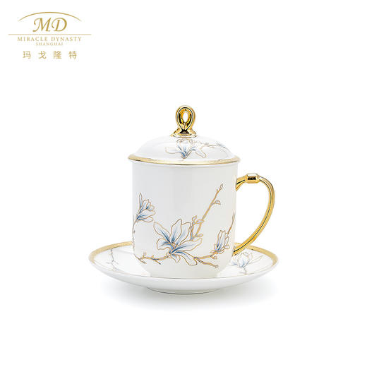 【玛戈隆特】进博盛宴3头会务盖杯 珐琅彩会议办公家用杯子 礼盒包装 商品图6