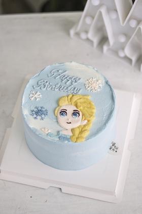 【生日蛋糕】冰雪奇缘艾莎公主手绘款