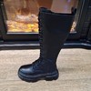 LFGJ 2297 秋冬新款休闲厚底真皮系带侧拉链高筒靴 商品缩略图1