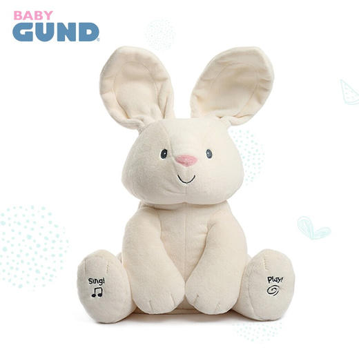 Baby Gund躲猫猫音乐玩偶 可爱兔子公仔费罗拉小兔DZ 商品图0