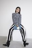 条纹针织阔腿裤 商品缩略图0