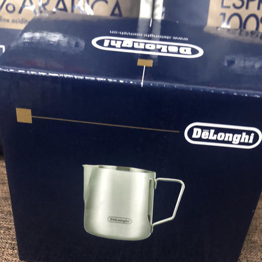 意大利德龙De"Longhi  加厚304拉丝钢尖嘴咖啡拉花杯 350毫升 商品图0