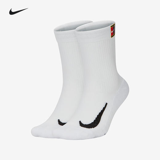Nike 男女专业加厚毛巾底运动网球袜 吸汗防滑（中筒 2双装） 商品图2