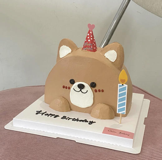 可爱立体小熊女孩男孩周岁蛋糕 商品图0