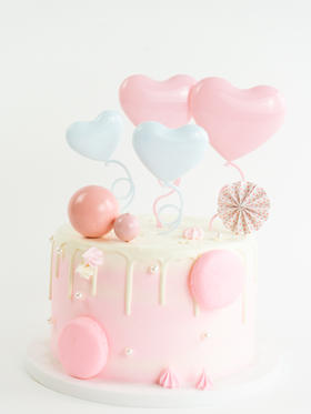 塑料爱心插件（4入）爱心弯型插件 情人节插件 甜品台插件