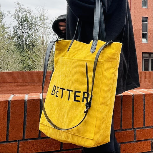 Better系列灯芯绒斜挎手提包 商品图3