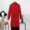 FOCALS福柯斯冬季新款中长款双排扣西装领纯色羊毛大衣FYLDK717R7 商品缩略图2