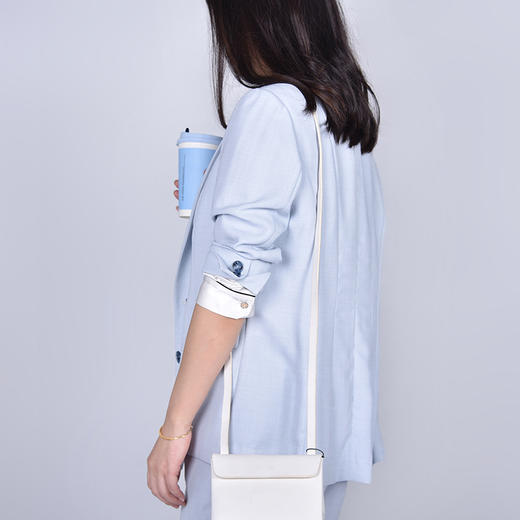 圣三利女装 双排扣收腰款七分袖纯色商务西服外套SL2012125 商品图2