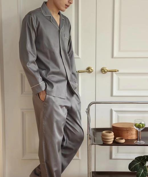 MEJUHOME 秋日新品-100支系列男士经典长袖套装 商品图2