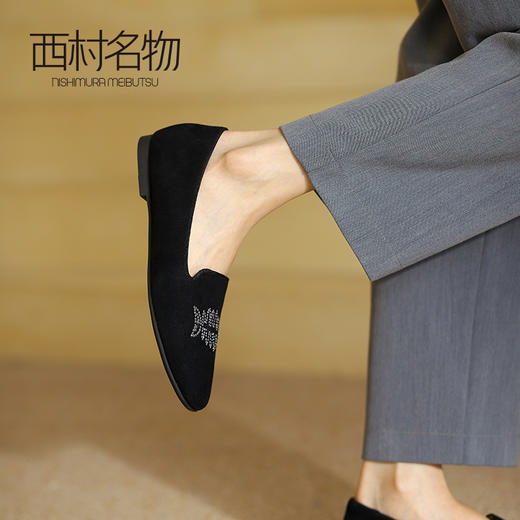 西村名物2021秋季新款玩趣系列低跟乐福鞋时尚百搭舒适单鞋X21CE34731 商品图2