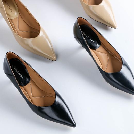 【à perles】尖头小高跟，软胎牛，一脚蹬，4cm后跟，百搭通勤【清仓，不退不换】 商品图1