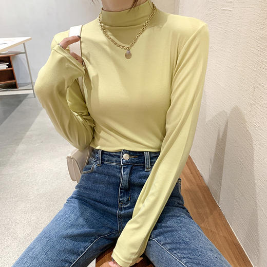 QB-B023女装新款精品莫代尔糖果色系打底衫内搭搭弹力品牌现货 商品图2