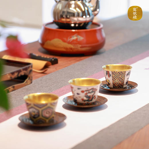 【莺歌烧旗舰店】日式九谷黄金盏茶杯 商品图2