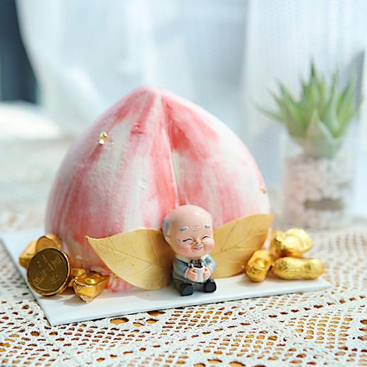 寿桃款奶油水果蛋糕 商品图0