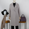 FOCALS福柯斯冬季新款宽松休闲长款纯色羊毛大衣外套FYJDK912AW 商品缩略图0