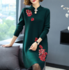 JXG -中年气质裙子妈妈秋冬装连衣裙时尚洋气2020新款中老年女装毛衣裙 商品缩略图5