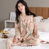 【100%双面全棉】新品秋冬款女睡衣纯棉舒适韩版可爱印花可外穿全棉家居服套装翻领 商品缩略图8
