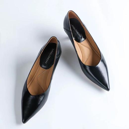 【à perles】尖头小高跟，软胎牛，一脚蹬，4cm后跟，百搭通勤【清仓，不退不换】 商品图3