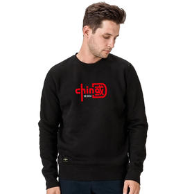 个性中国印花图案圆领套头毛圈卫衣衫秋冬打底服装男女款文化外套NMT-1709