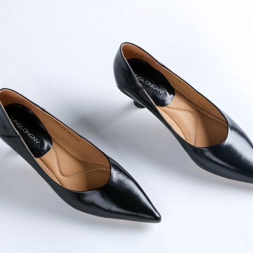 【à perles】尖头小高跟，软胎牛，一脚蹬，4cm后跟，百搭通勤【清仓，不退不换】 商品图6