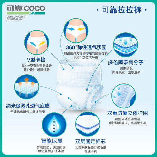 可靠成人拉拉裤XL码加大号单包10片 老年人内裤型纸尿裤尿不湿 商品图4