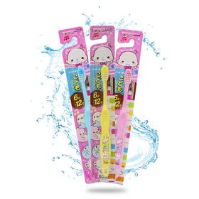 狮王儿童牙刷6-12岁单支装/112591 圆头儿童牙刷清洁牙渍防滑手柄颜色随机