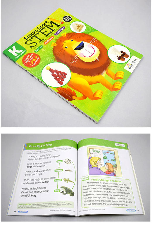 聪慧启蒙系列科学练习册套装3册 英文原版 Smart Start STEM Grade Prek K 1 幼儿园小中大班一年级 美国加州教辅进口英语书 商品图2