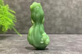 【御珠宫坊】碧玉金鱼挂件
