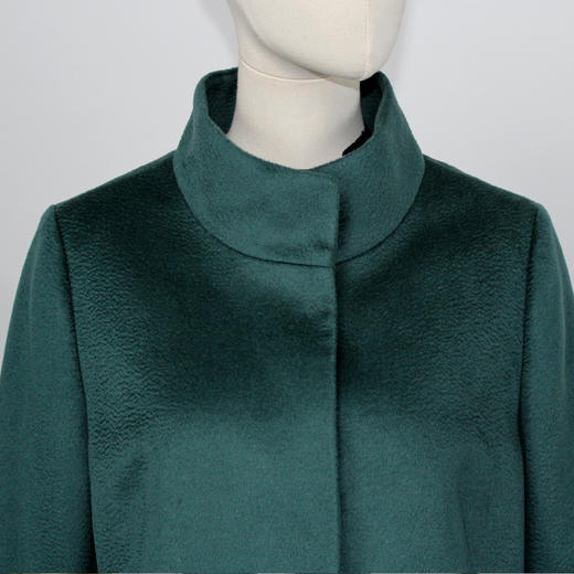 FOCALS福柯斯冬季立领中长款纯色羊毛羊绒大衣外套FYJDR835GA 商品图3