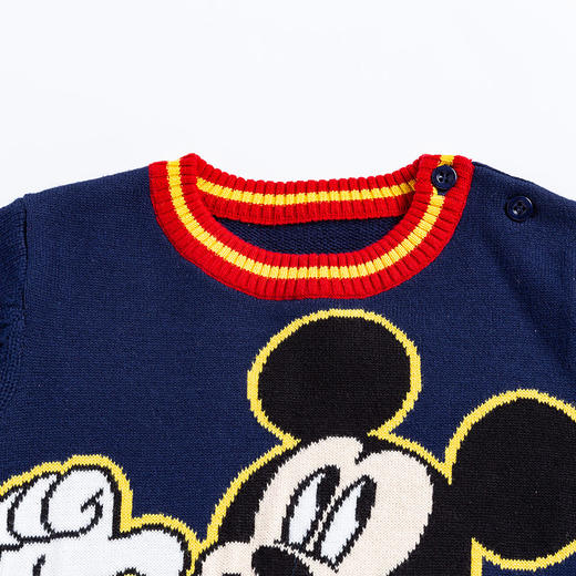 迪士尼男童米奇唐老鸭宝宝卡通潮酷保暖针织套头毛衣 商品图10