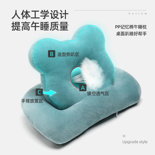 【成人儿童通用午睡枕】办公室午睡神器小学生午休趴枕桌上成人儿童趴睡枕睡午觉男女生睡觉抱枕 商品图4
