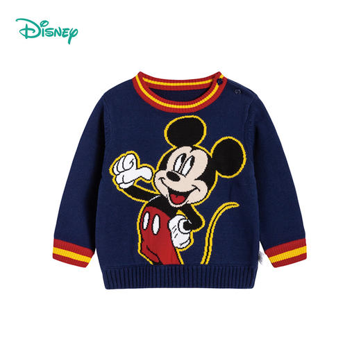 迪士尼男童米奇唐老鸭宝宝卡通潮酷保暖针织套头毛衣 商品图8