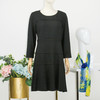 FOCALS福柯斯秋冬季羊毛针织套头圆领七分袖修身连衣裙FYLAX012 商品缩略图2