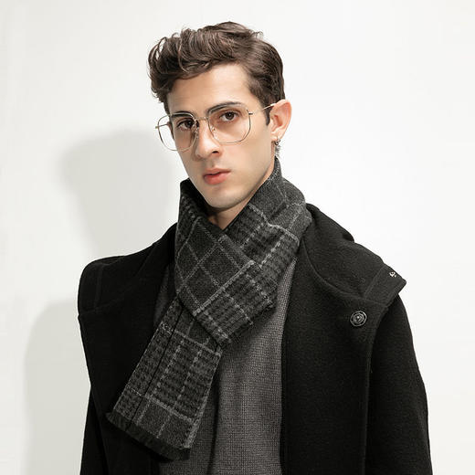 男士冬季韩版百搭潮款加厚保暖围脖盒装 商品图6