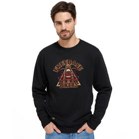 FREEBASE个性机车图案卡通创意设计圆领套头卫衣秋冬户外休闲服NMT-1713