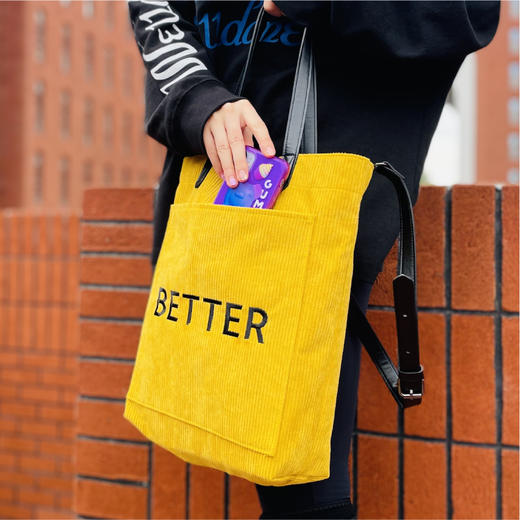 Better系列灯芯绒斜挎手提包 商品图1