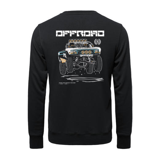 4X4越野赛事战车飞驰印花图案圆领套头毛圈卫衣长袖衫NMT-1718 商品图2