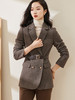 剩M 米思阳2026春季通勤职业西装毛呢外套系带修身小个子大衣2471 商品缩略图1