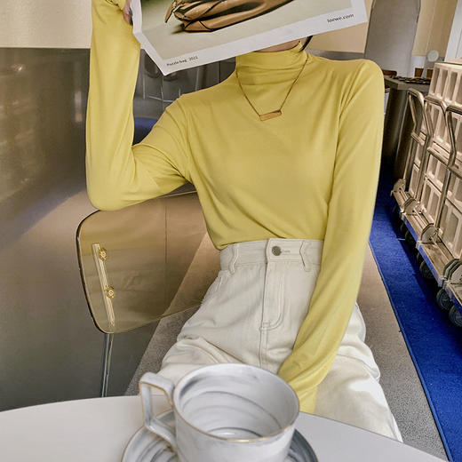 QB-B023女装新款精品莫代尔糖果色系打底衫内搭搭弹力品牌现货 商品图7