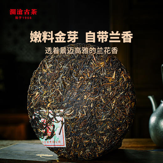 澜沧古茶2017年景迈古韵圆茶普洱茶普洱生茶357g 商品图1