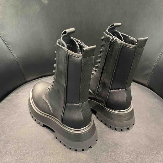 LFGJ  6139  时装靴女新款靴子厚底短靴英伦风单靴百搭马丁靴机车靴 商品图3