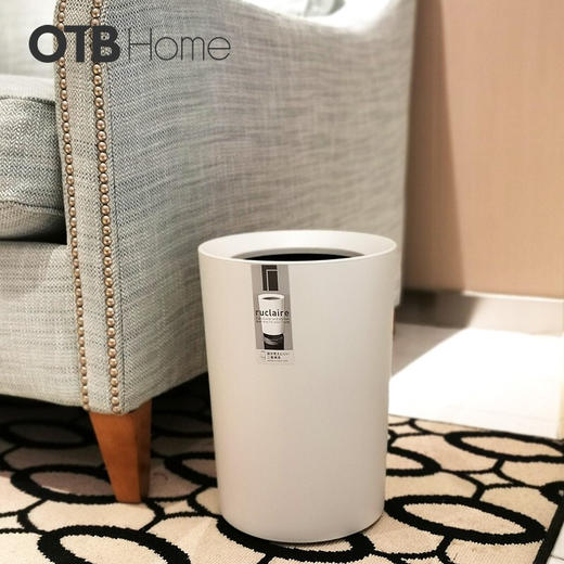 日本Asvel塑料垃圾桶6.7L（圆白） 商品图1